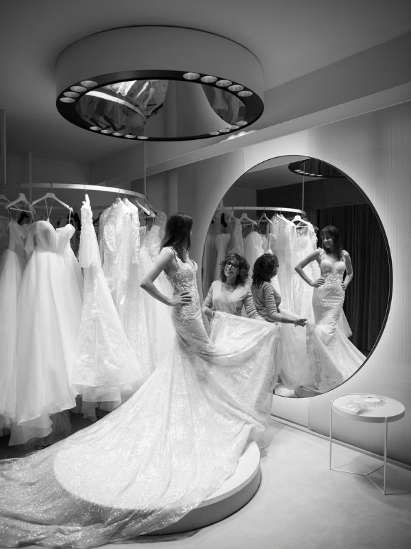 la prova finale dell'abito da sposa