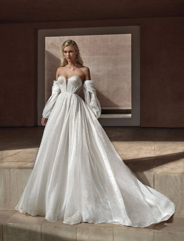 abito-sposa-pronovias-maniche-sbuffo Abito da sposa Pronovias Balia